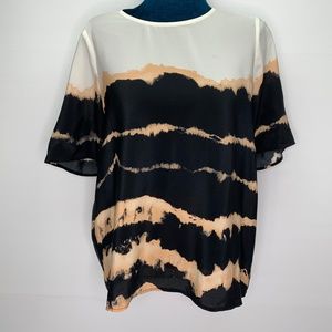 Marie Oliver Silk Blouse Small Sanders Tie Dye